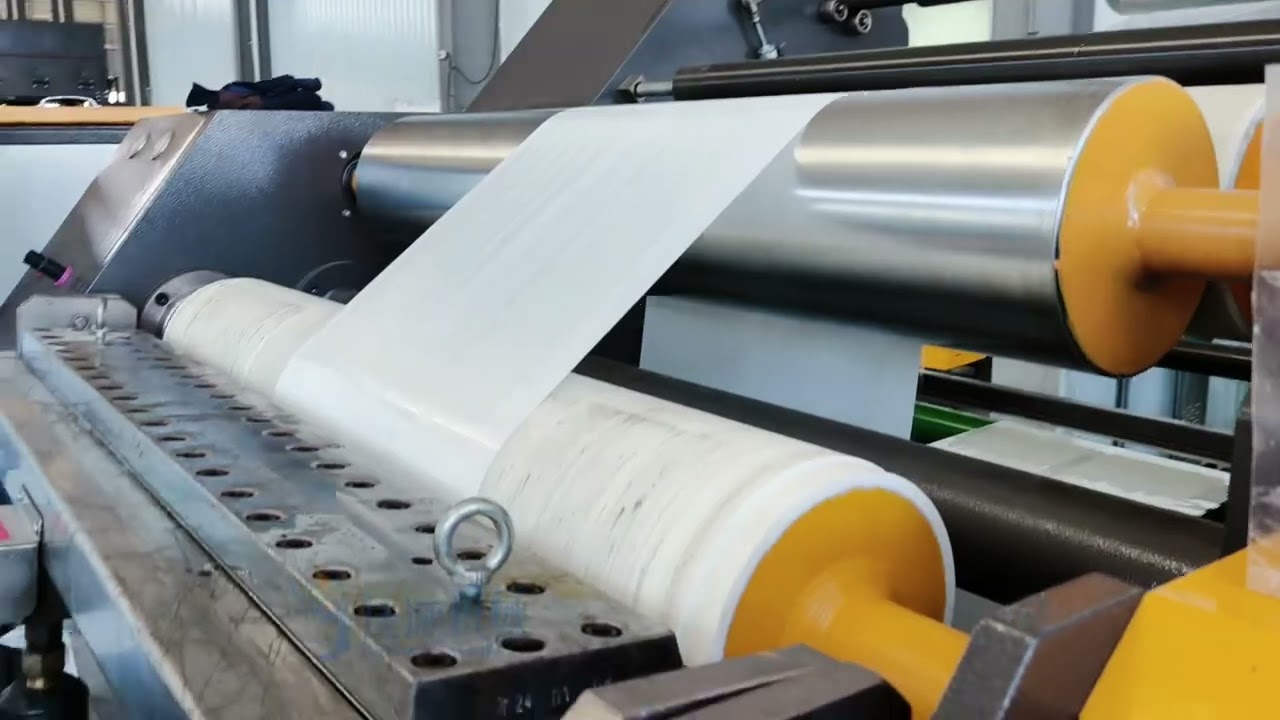 Hot melt adhesive coating laminating machine fro TPE tape making(TPE film lamination with paper)