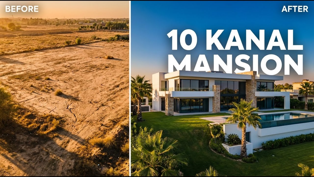 From Empty Plot to Luxury Mansion — Full Construction Timelapse (10 Kanal Dream Home)