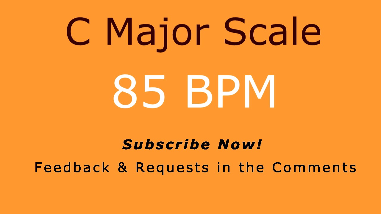 Scale Practice: C Major (Increasing Tempo 60 to 180 BPM)