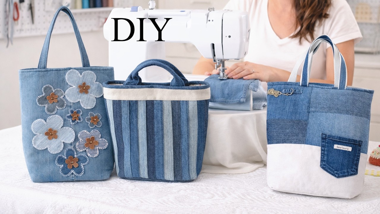 Don't Throw Away Old Jeans! Make This Beautiful Denim Bag | DIY Sewing Tutorial