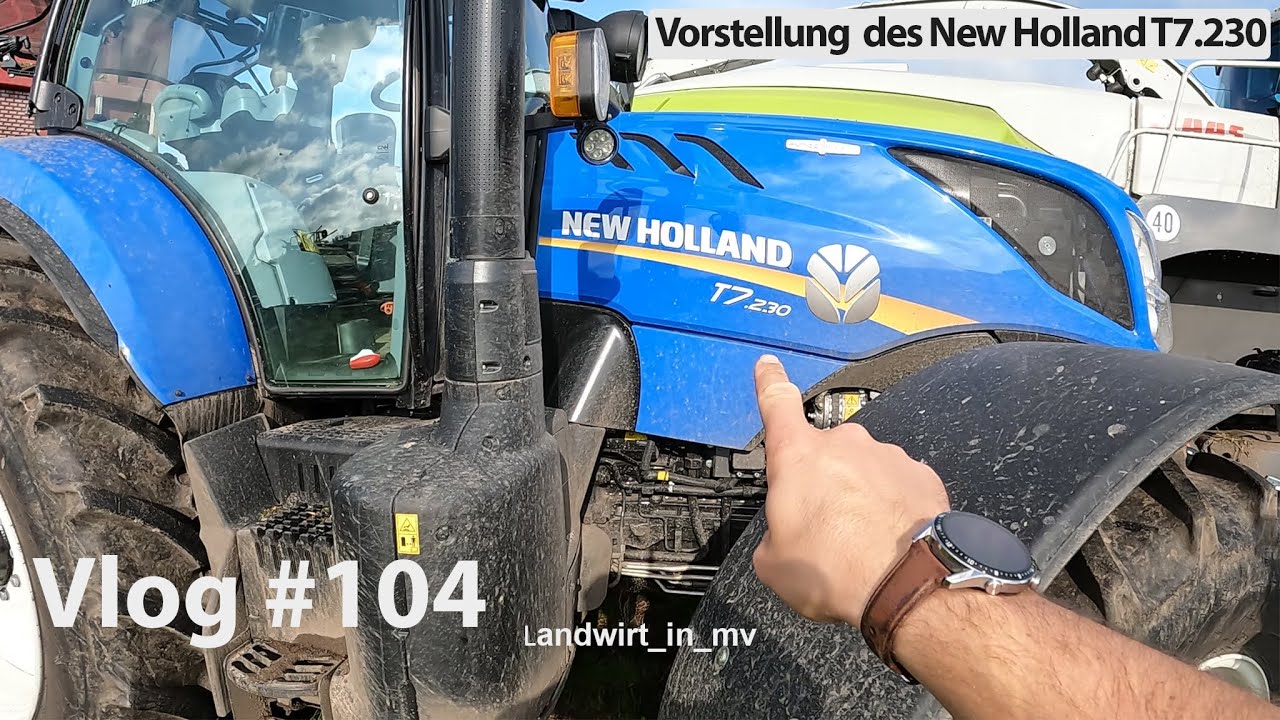 Vlog # 104 Презентация New Holland T7.230 и отправка кукурузы! Текущая ситуация с силосом.
