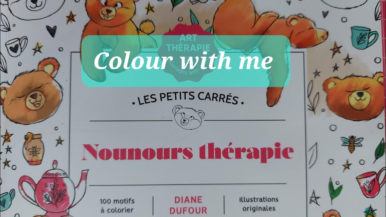 Colour with me in Diane Dufour's 'Nounours therapie' (Teddy Bear Therapy) -Cherry tree bears