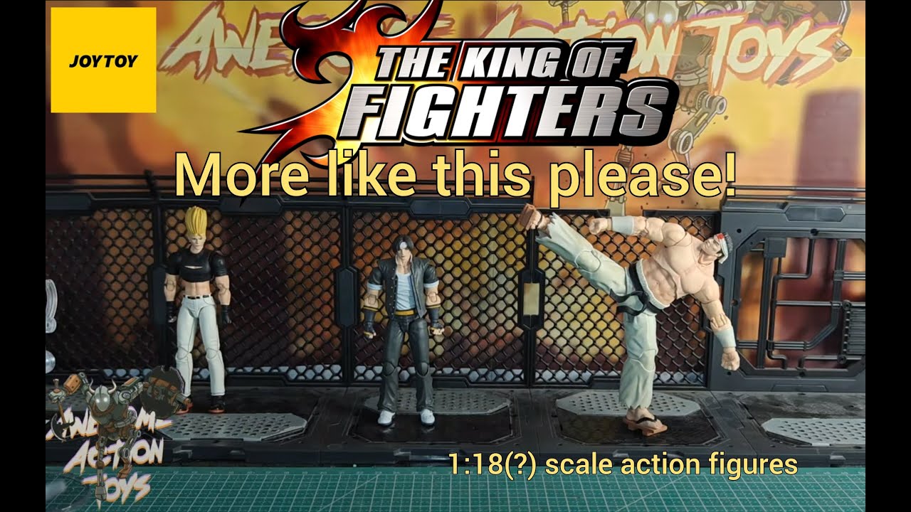 Фигурки King of Fighters '98 в масштабе 1:18. Бенимару Никайдо, Кё Кусанаги, Горо Даймон. Джойтой
