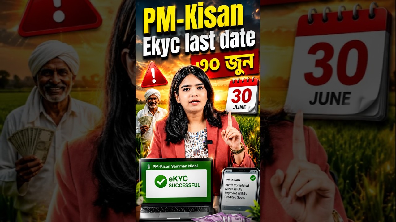 PM Kisan eKYC Deadline 30 June! Complete Now or Lose ₹2000 💰#pmkisan #pmkisanekyc