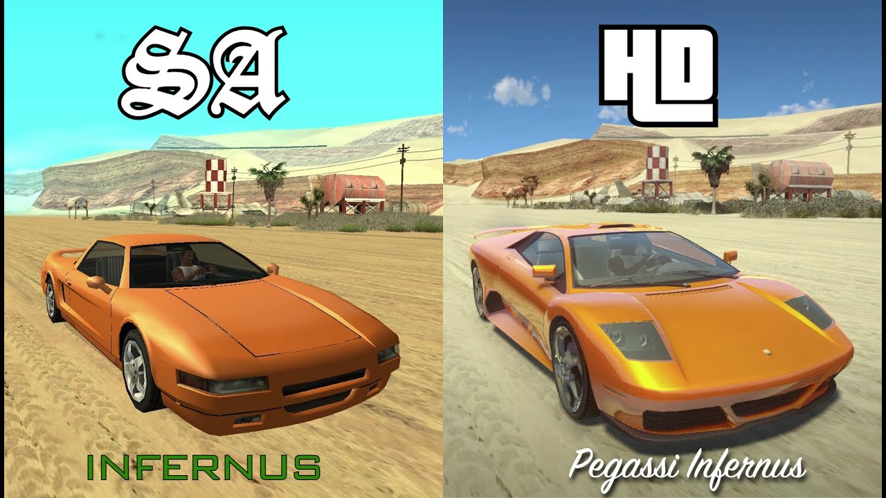GTA San Andreas - HD Universe GTA Vehicles [Sports Cars & Sedans] Comparison