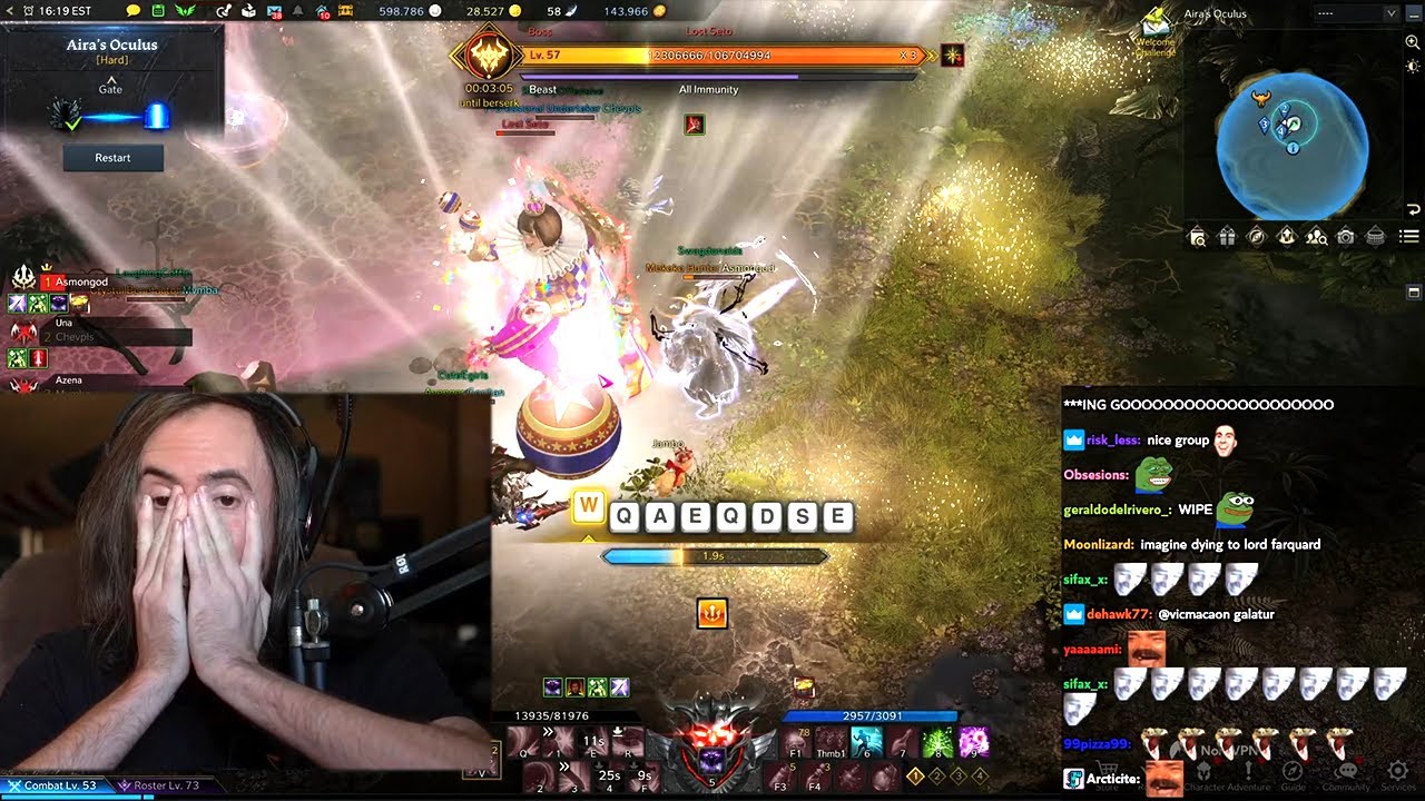 Asmongold fails Lost Ark's hardest boss mechanic