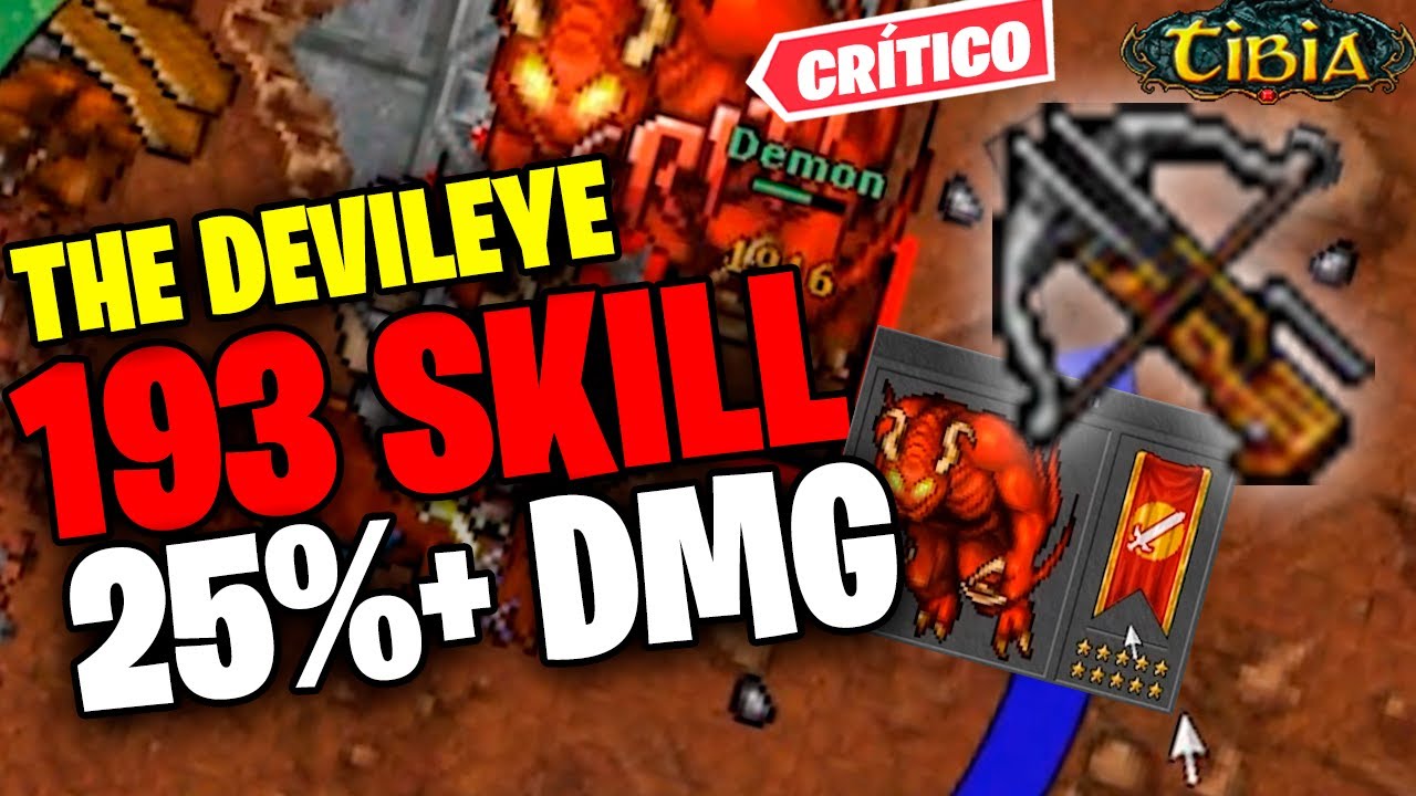 FULL DISTANCE 193 SKILL!! + DEVILEYE +20 ATAQUE EN DEMON - HUNT | TIBIA