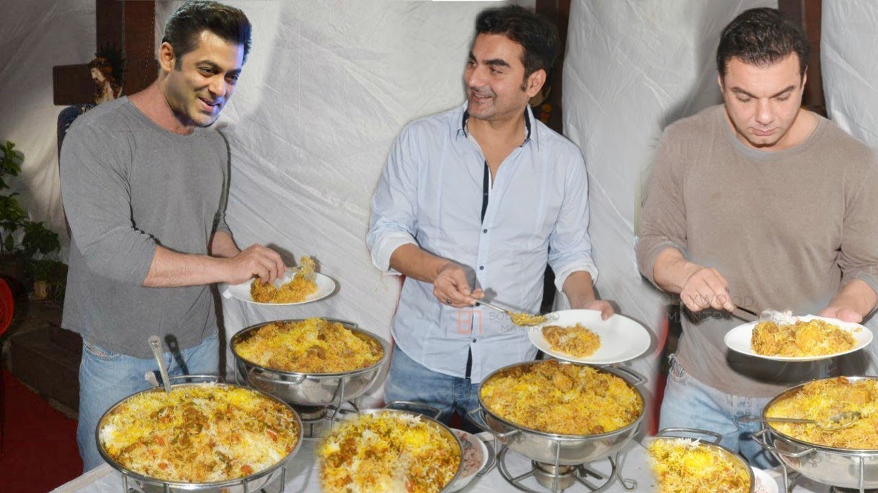 Salman Khan and His Brothers Eating Biryani at EID Party 2019 | Favorite Food of Them