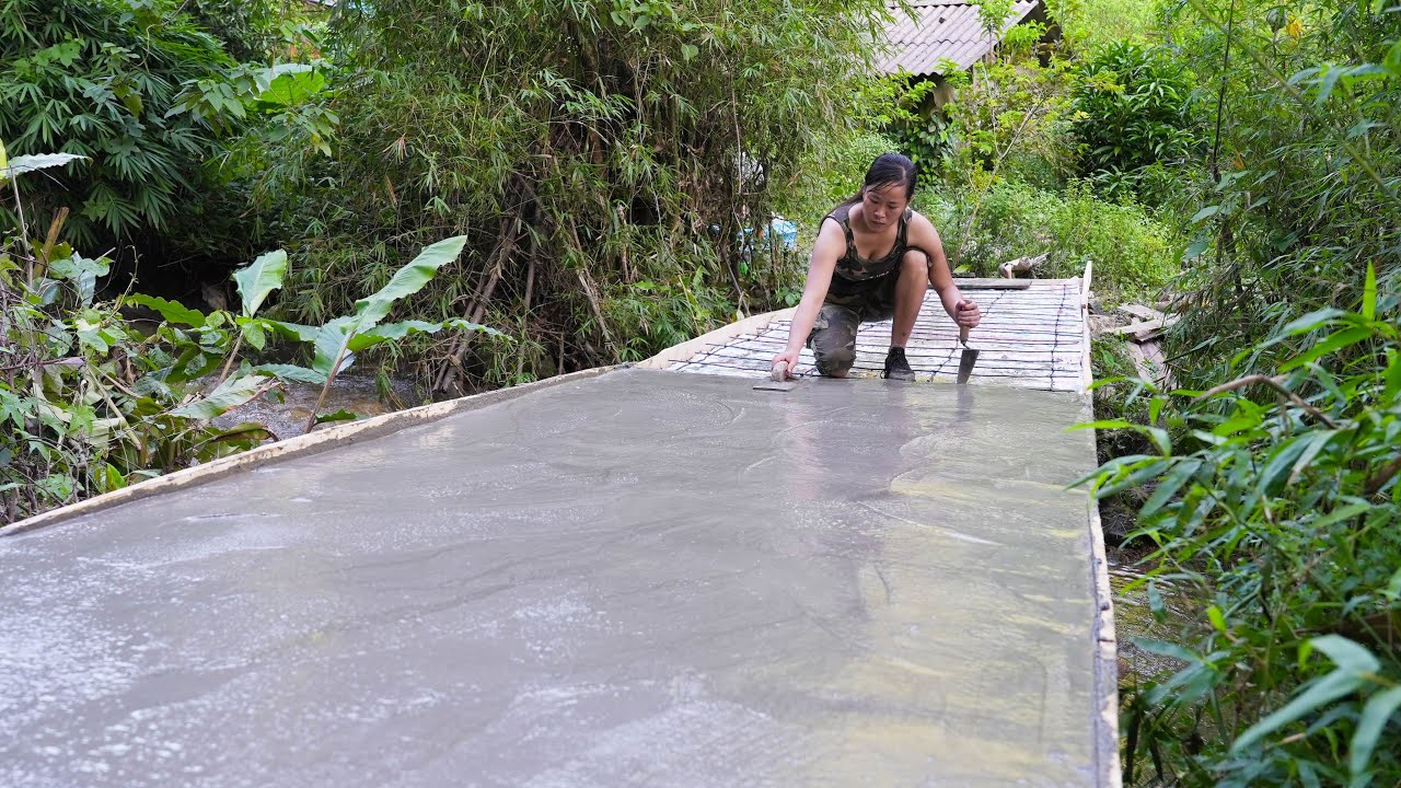 How to Build a Concrete Bridge By Yourself- Start to Finish/Off Grid Living