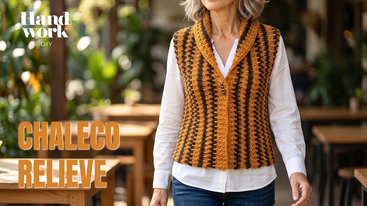 Chaleco RELIEVE a crochet | Una sola pieza (Todas las tallas) | Edición Febrero · Entrega 3