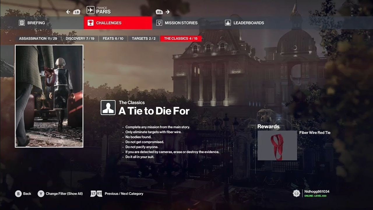 Hitman WoA / A Tie To Die For UNLOCK in 15 mins SOSA (+other IAGO challenges) / paris