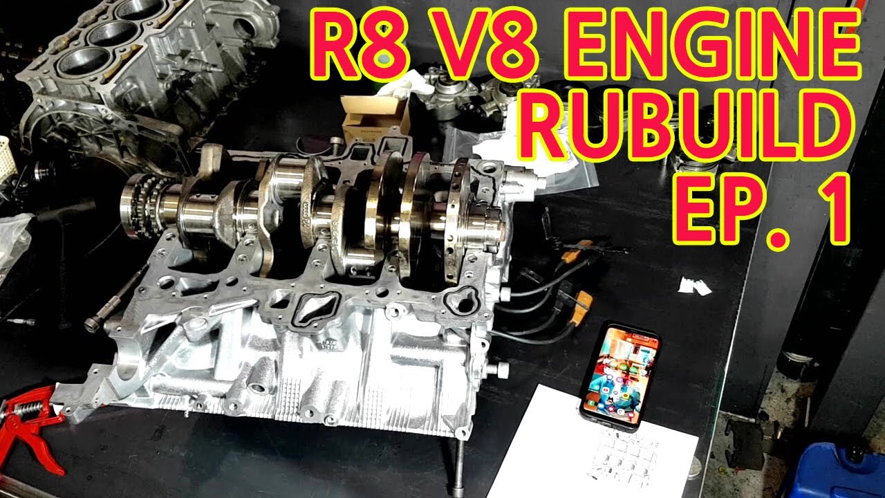 [CC] AUDI R8 V8 ENGINE REBUILD PART 1. Crankshaft Assembly, 아우디 R8 V8 크랭크 샤프트 조립