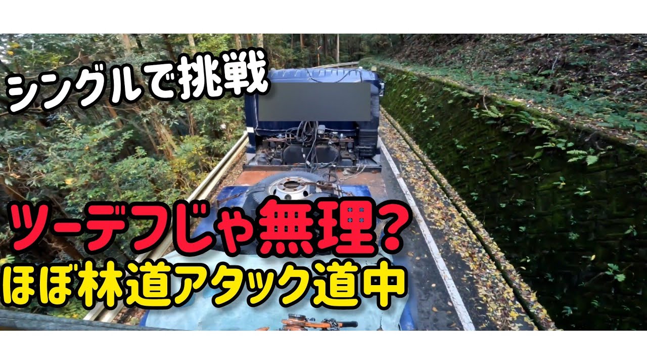 【ツーデフじゃ無理？】ほぼ林道アタック#トレーラー #トラック #truck #trailer#trailerbacking#trailerbackup#林道アタック 