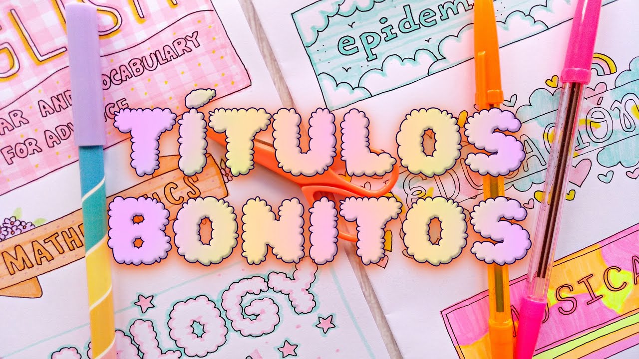 CÓMO HACER TÍTULOS BONITOS para PORTADAS de CUADERNO y  ENCABEZADOS  ✨ IDEAS para decorar APUNTES