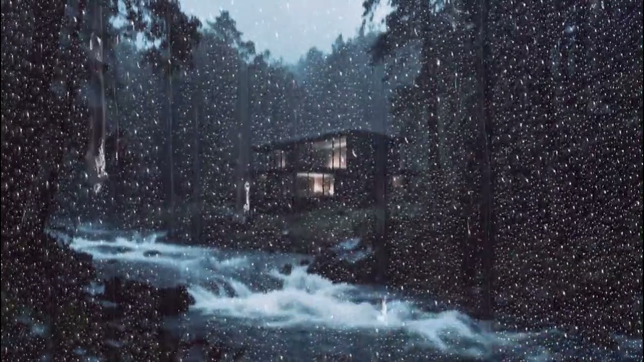 The sound of rain is very soothing | Heavy Rain for Sleeping, Studying, and Relaxation