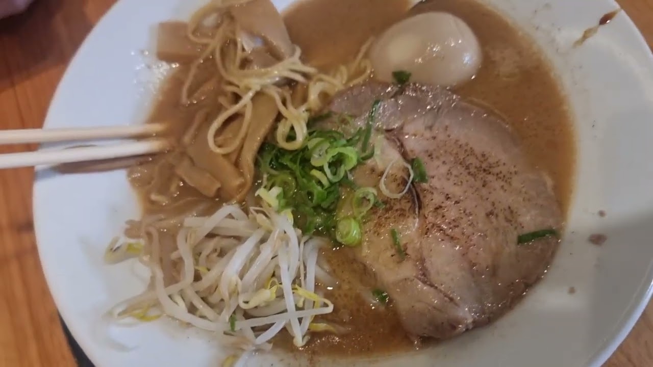 Japanese noodles seafood and port style and Japanese apple drink
