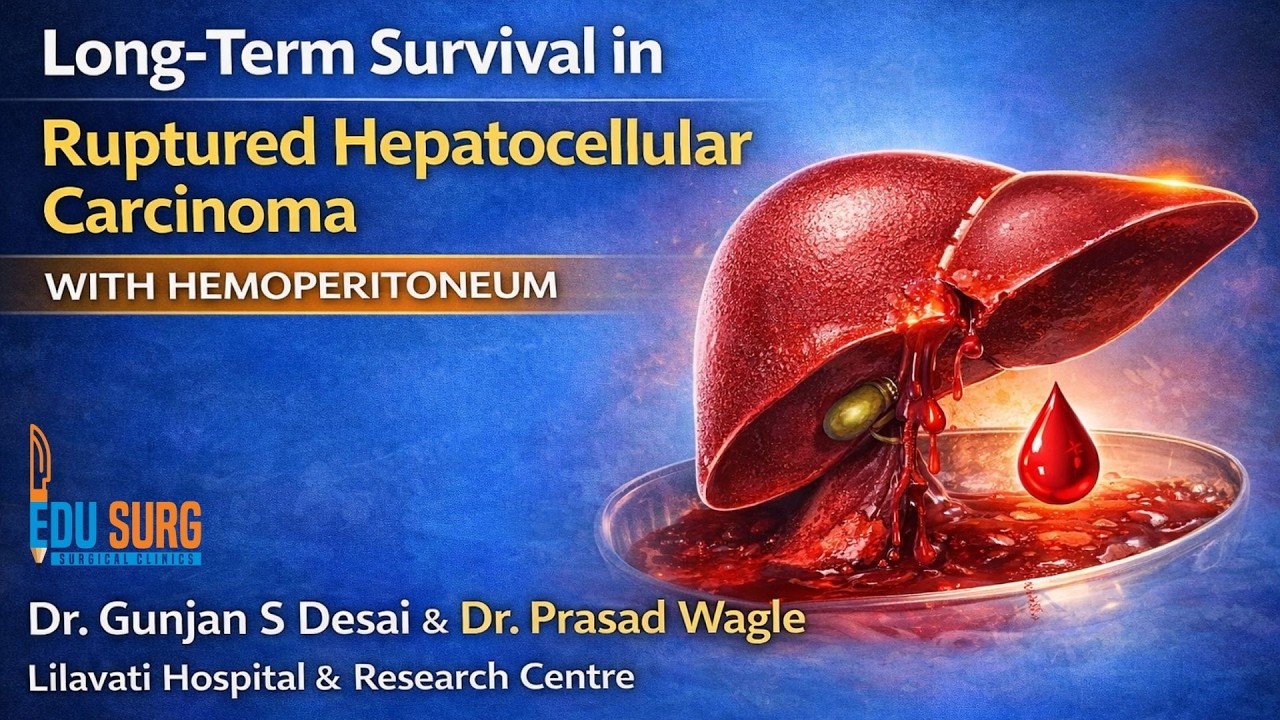 Ruptured large hepatocellular carcinoma - management - Long term survival - Edusurg Clinics