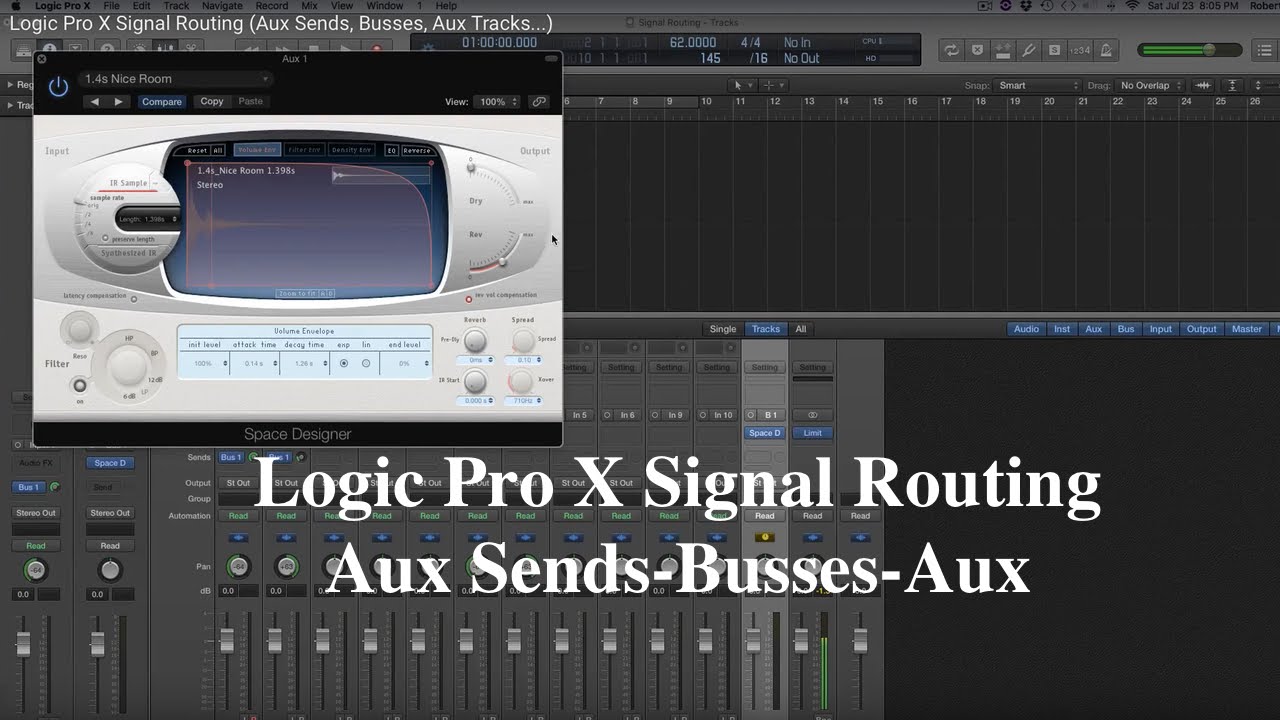 Logic Pro X Signal Routing (Aux Sends, Busses, Aux Tracks...)