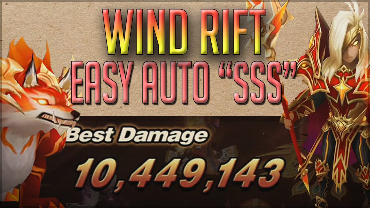 Building easy SSS Wind Rift teams : Summoners War