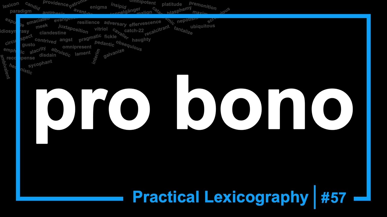 Pro bono Definition