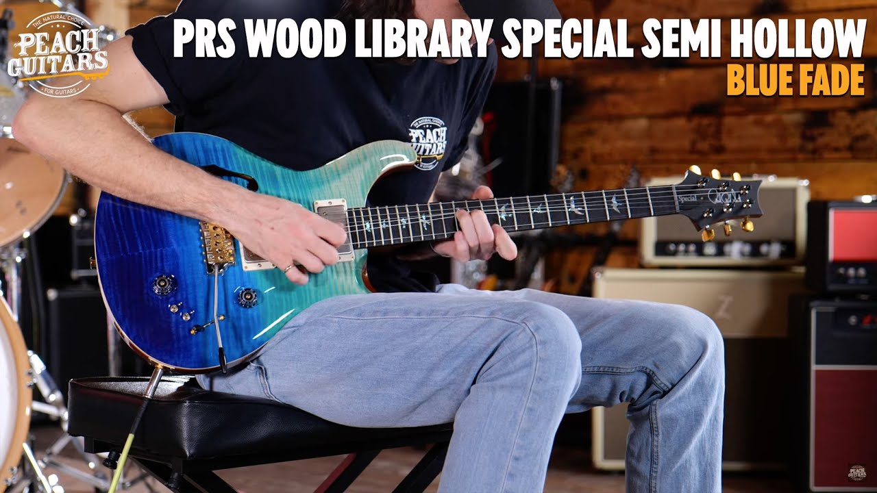 No Talking...Just Tones | PRS Wood Library Special Semi-Hollow | Blue Fade