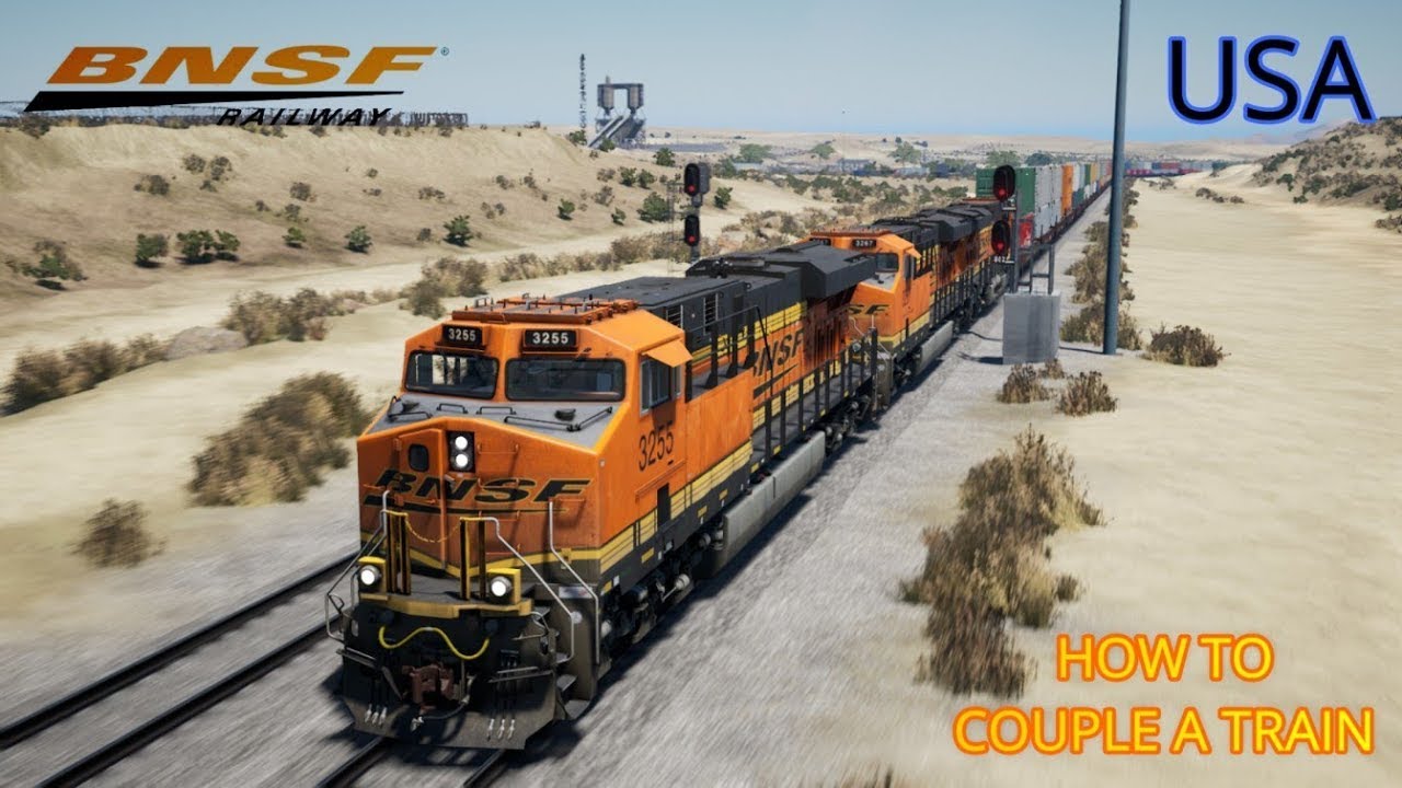 How to Couple a Train | Train Coupling | BNSF Trains | Loco pilot | USA | 4K PC Gaming | Pavan TV