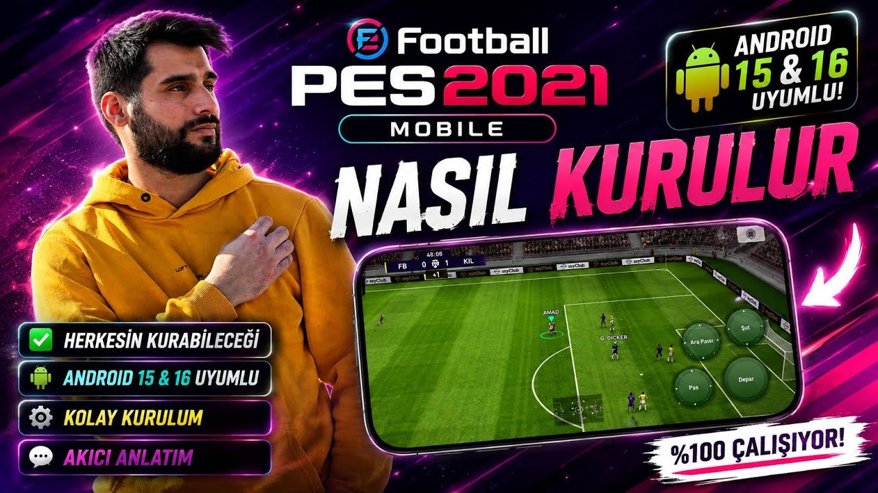 PES 2021 MOBİL TAM S&Uuml;R&Uuml;M&Uuml; NASIL KURULUR? ⭐️ EN KOLAY ŞEKLİYLE ANLATTIM