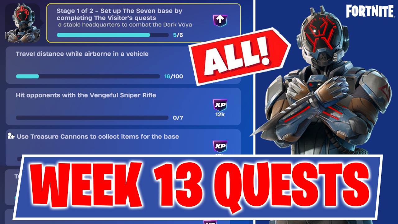 How to *EASILY* Complete The Visitor's Quests | Fortnite Chapter 7 Storyline - Week 13 Quests