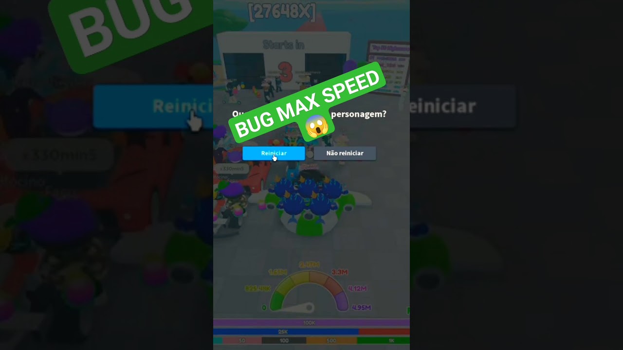 BUG MAX SPEED - #raceclicker #roblox #robloxshorts