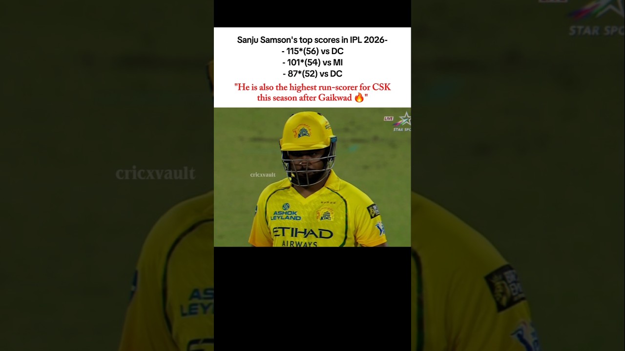 Sanju Samson - The Hero of CSK in this IPL 🌟👑