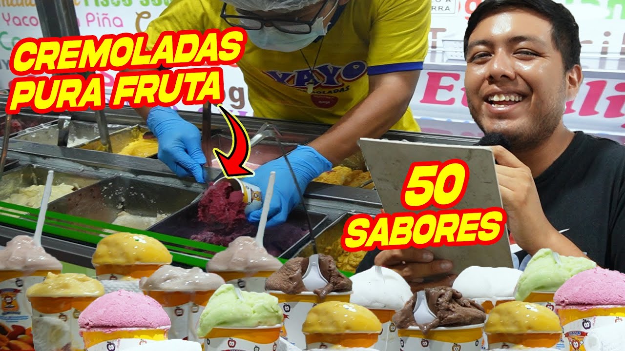 50 SABORES en CREMOLADAS de PURA FRUTA 😋