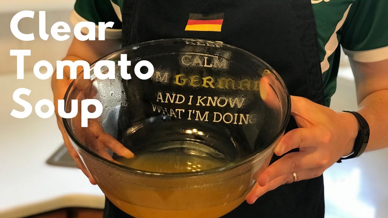Clear Tomato Soup - can be served both hot and cold