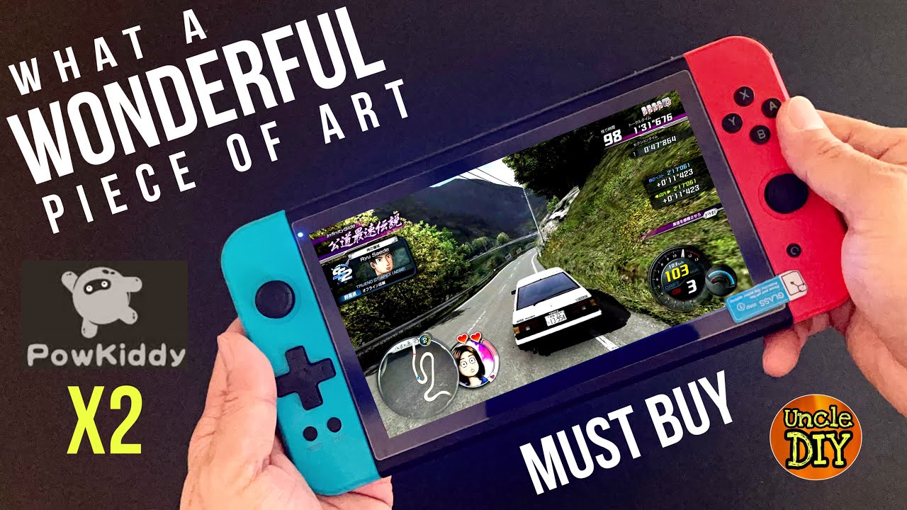 Best big screen handheld games powkiddy x2 console perfect wonderful big size Nintendo switch retro