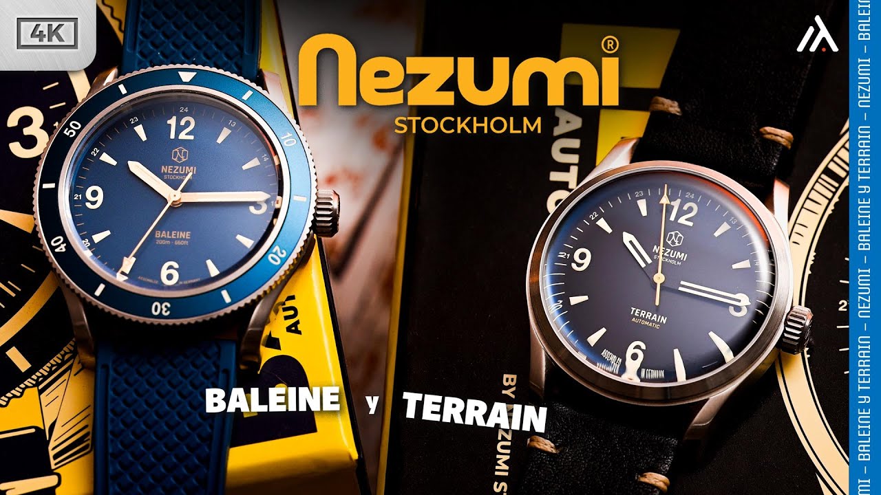 NEZUMI Baleine & Terrain - Diseñados en Suecia ensamblados en Alemania. Reloj automático.