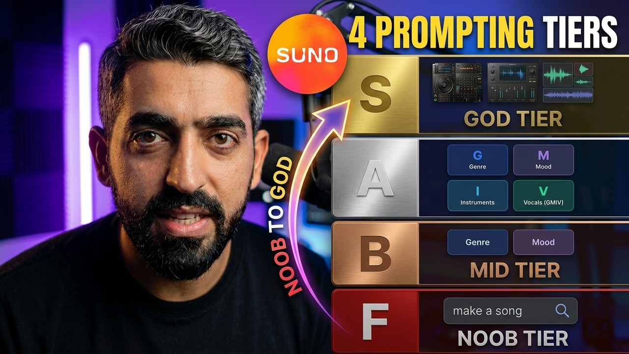 4 Suno AI Prompting Tiers: From Noob to God Tier!