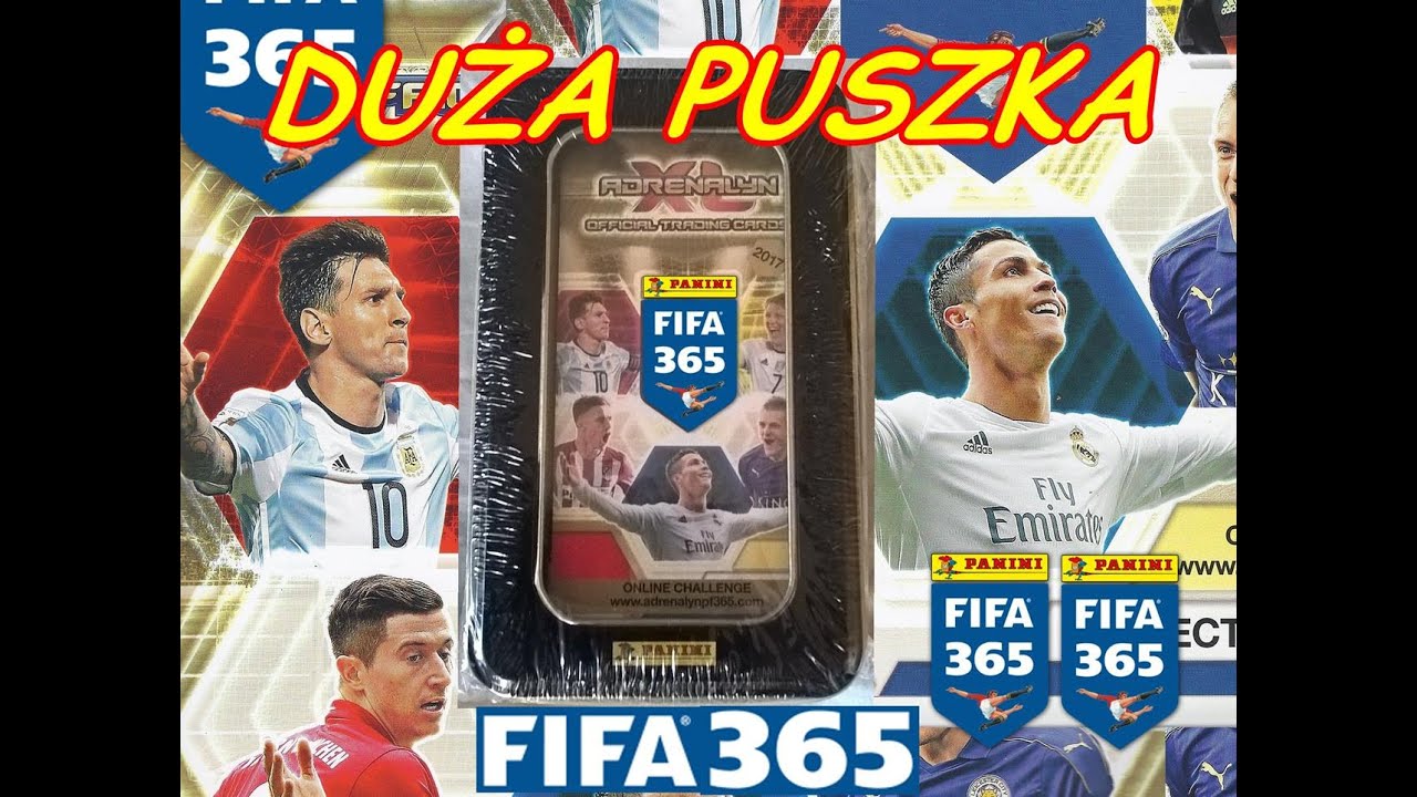 EXTRA Duża puszka FIFA 365 - Panini - karty Limited Edition - Adrenalyn xl - BIG TIN