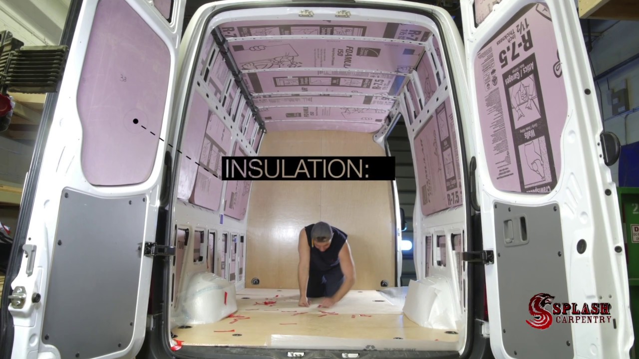 Van partition, insulation, paneling and shelving kit Sprinter 2500 High Roof