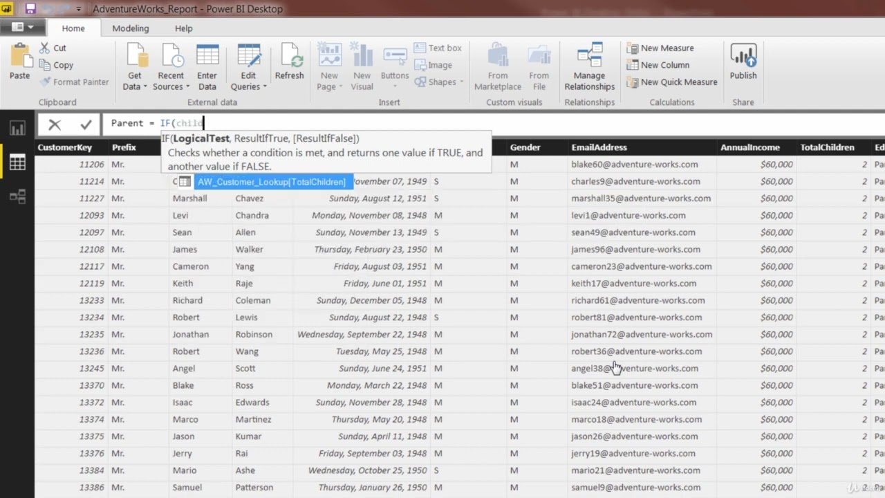 DAX Demo Conditional & Logical Functions IFANDOR | Microsoft Power BI Desktop for Business