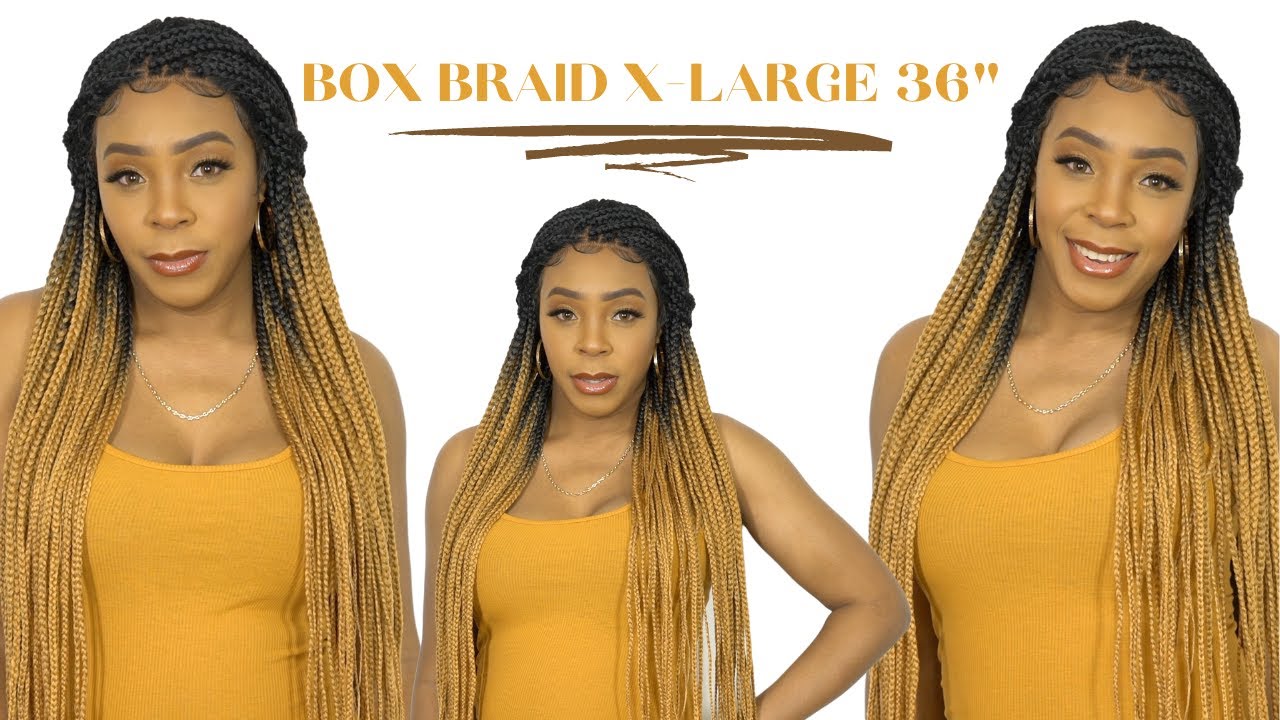 Sensationnel 4x4 Parting 100% Hand-Braided HD Swiss Lace Wig - BOX BRAID X-LARGE 36 --/WIGTYPES.COM