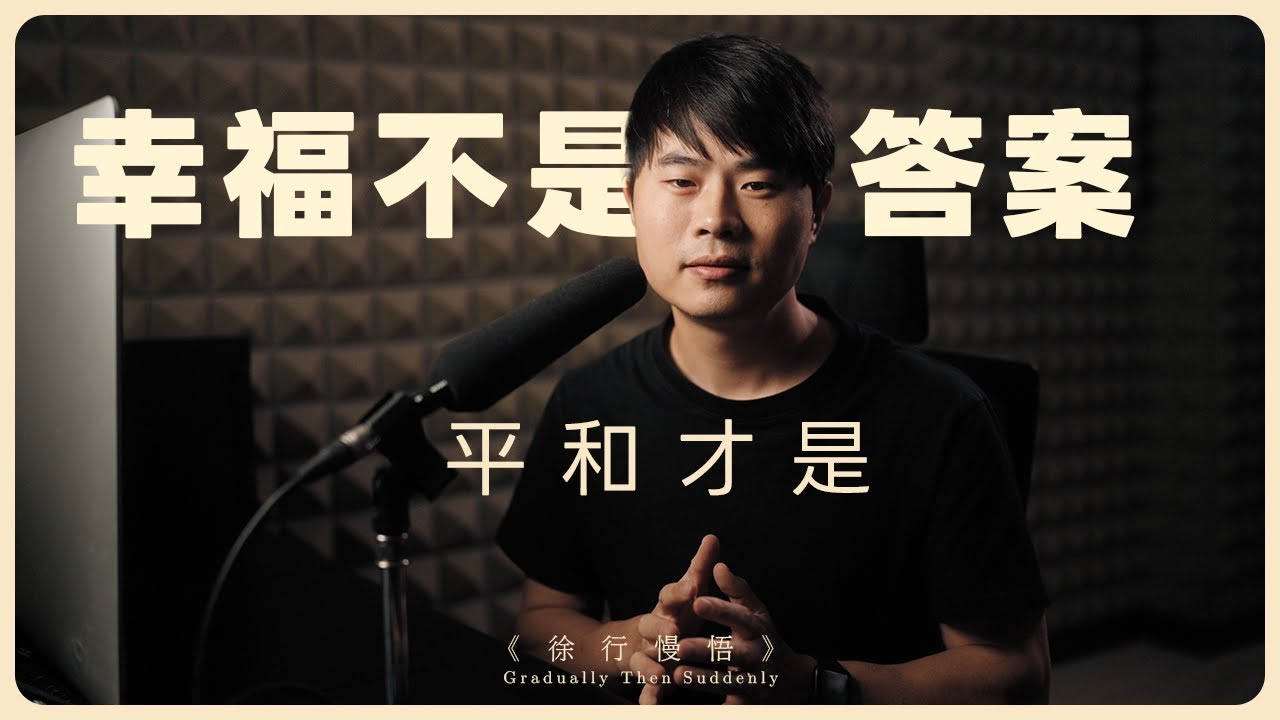 我不再追求幸福了，那種感覺太累了