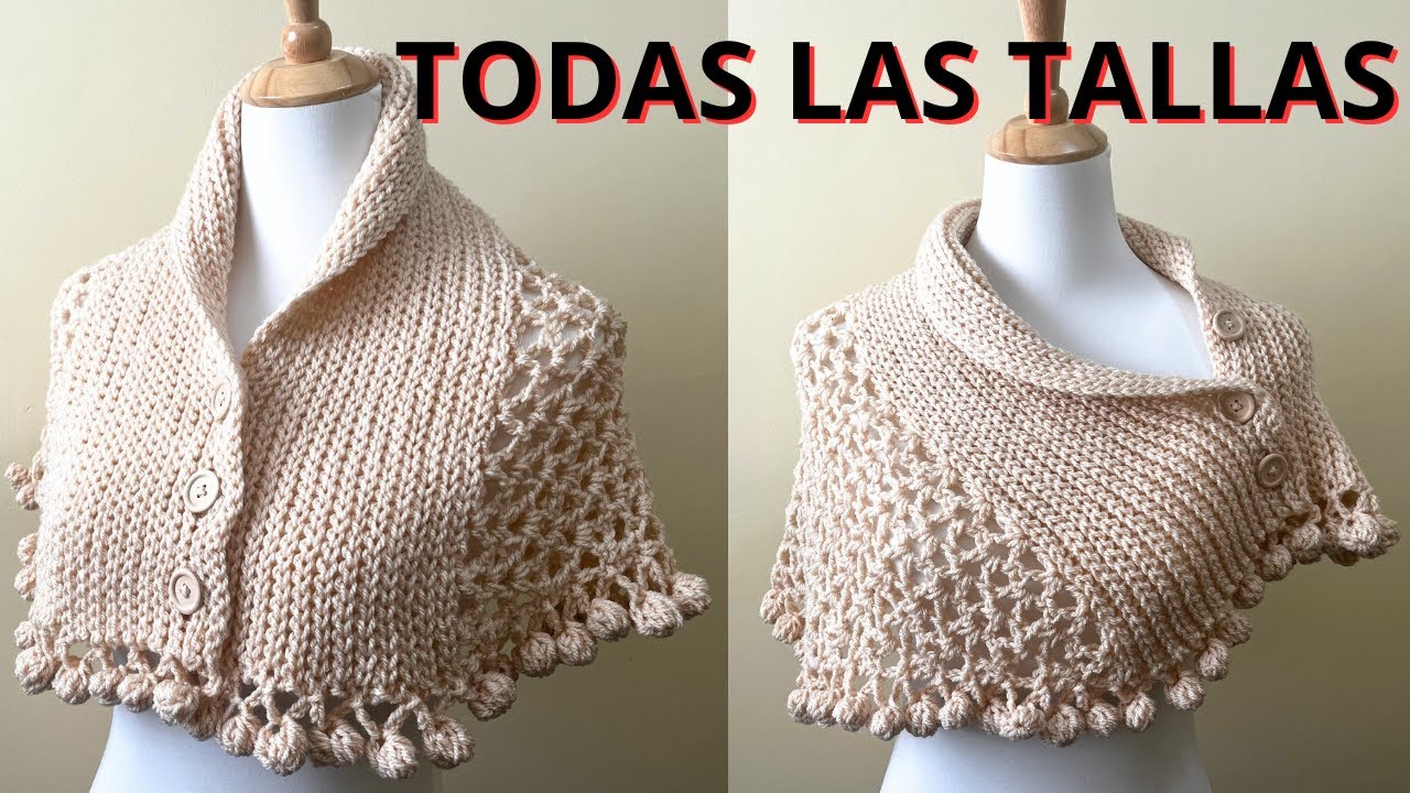 PONCHO CROCHET Tutorial | CAPA | Todas las tallas | Handwork Diy