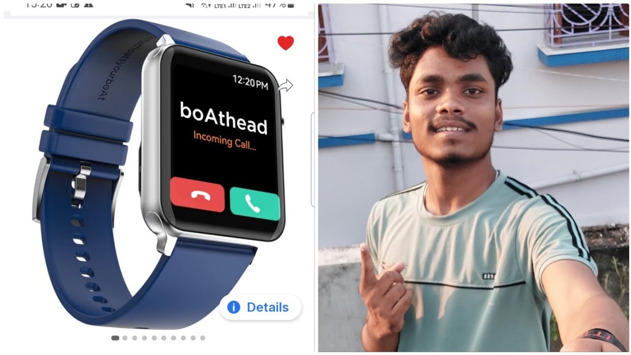 BoAt  storm call 1.69 inch HD display  with bluetooth calling and 550 nights review tech vlog || 😝