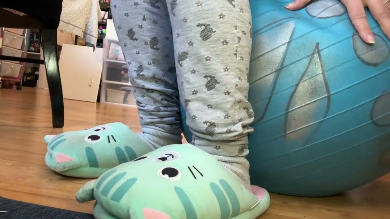 Bouncing on Yoga Ball