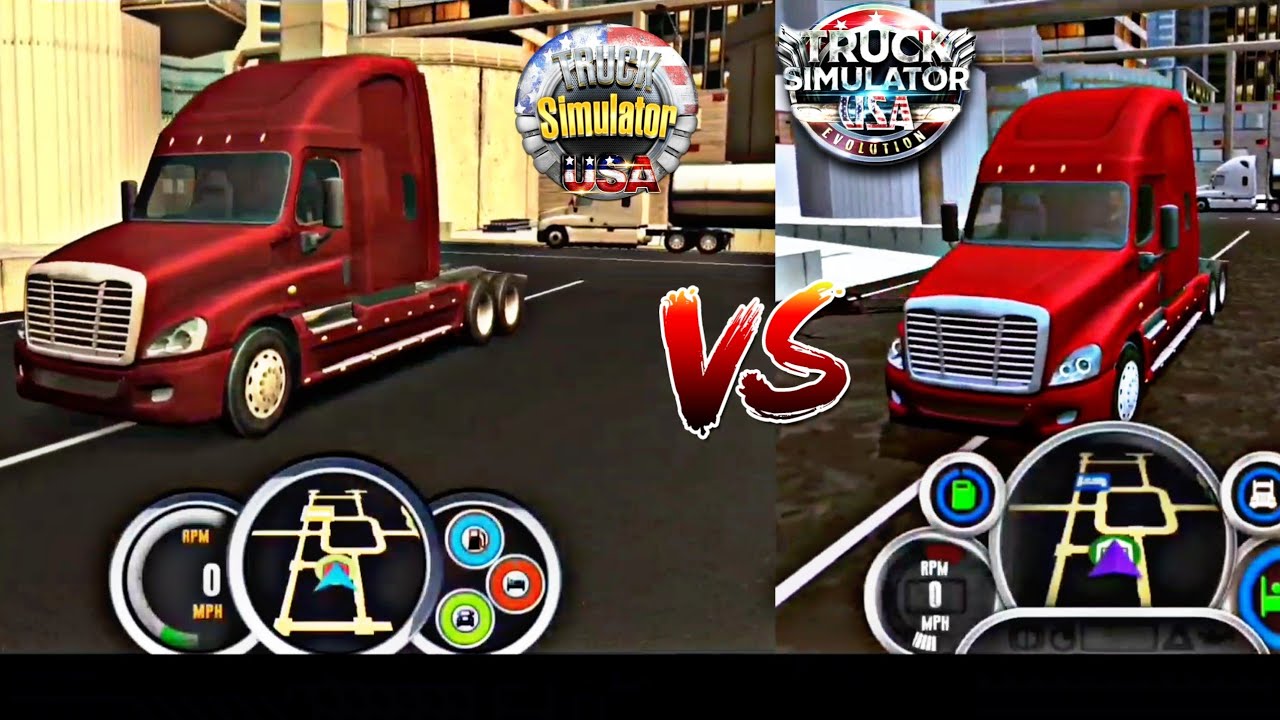 Truck Simulator USA vs Truck Simulator USA Evolution|Comparision Video Ovilex