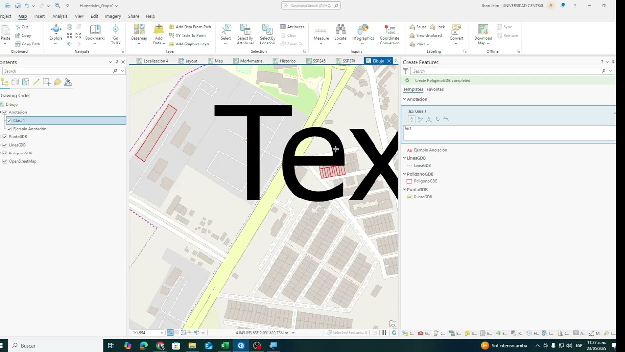 Edición de poligonos en ArcGIS PRO , creación de Anotaciones y Dimensiones