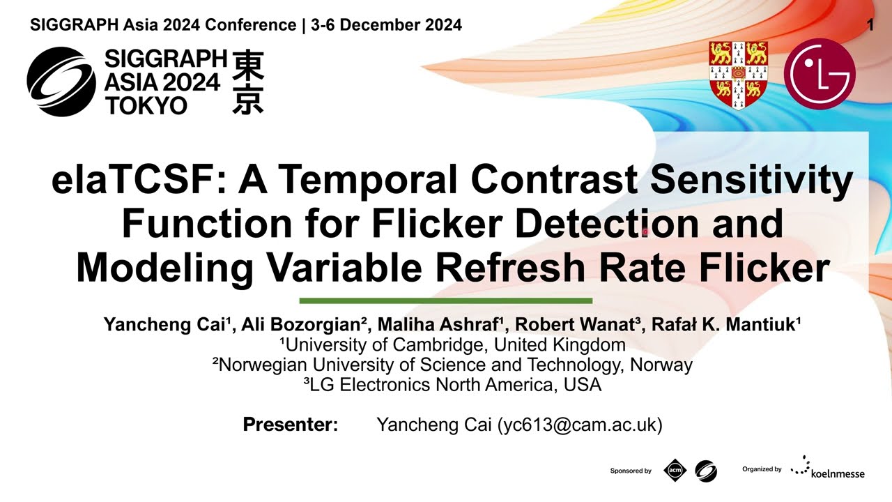 elaTCSF: A Temporal Contrast Sensitivity Function for Flicker Detection and Modeling VRR Flicker