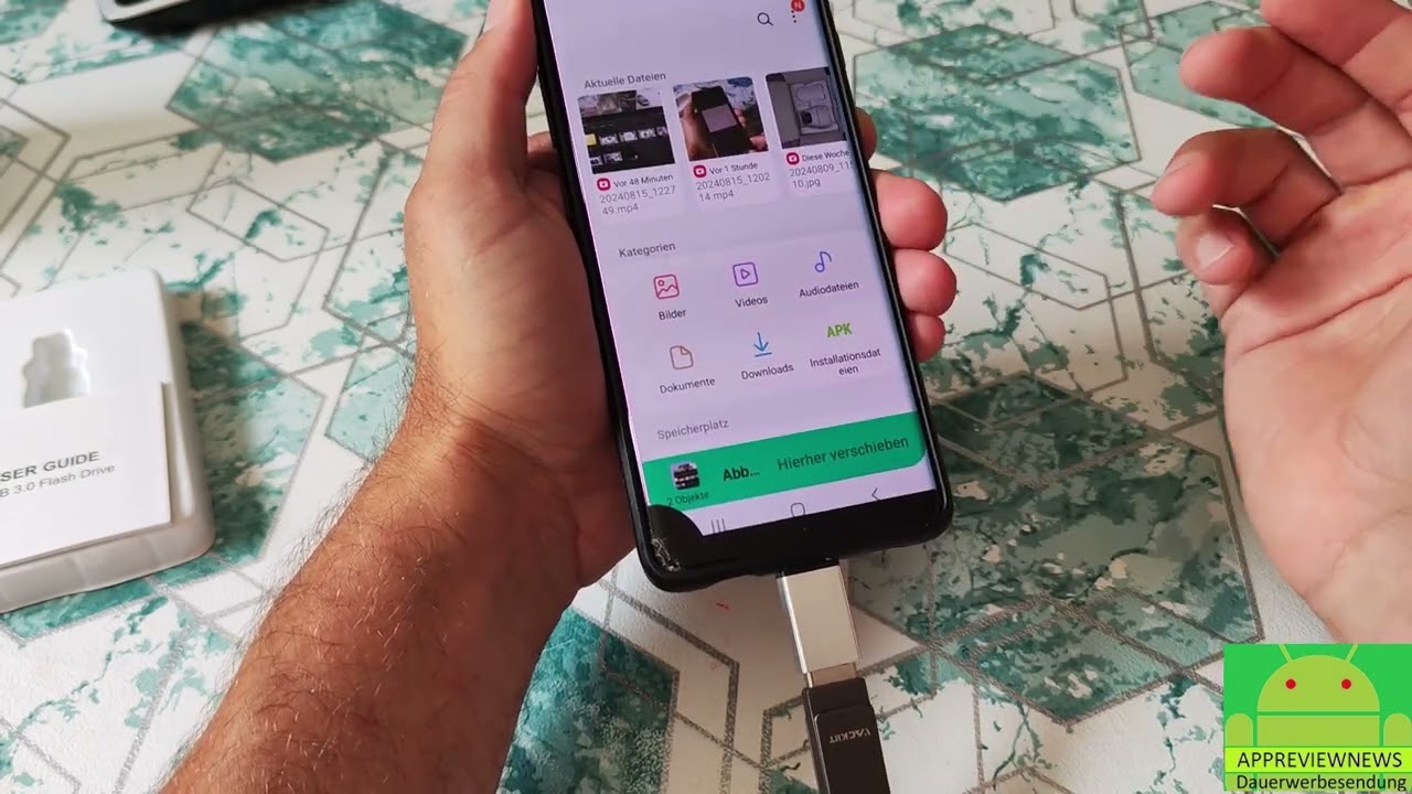 USB Stick f&uuml;r iPhone oder Android Smartphone zum Daten sichern der 128Gb Vackiit OTG Speicher