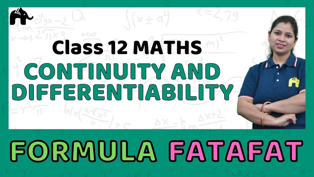 Continuity And Differentiability| Class 12 Maths Formulas sheet chapter wise | CBSE NCERT JEE
