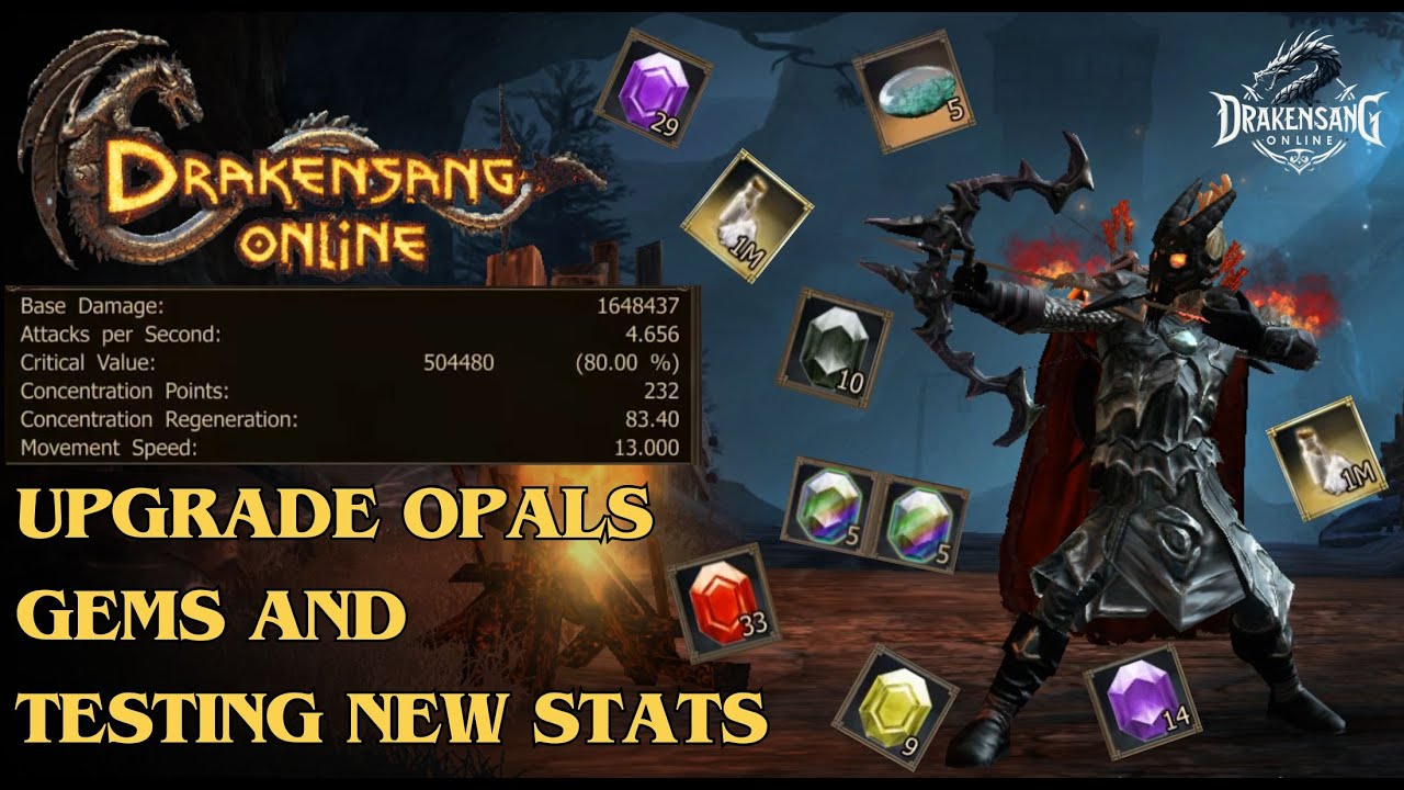 Drakensang Online - Upgrade Max Gems, Opals & Testing New Stats! (DSO)