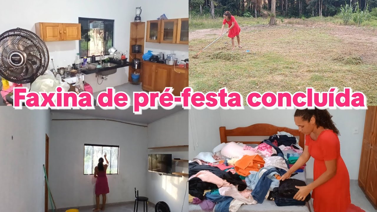 A casa estava um caos! Faxina de pré-festa concluída